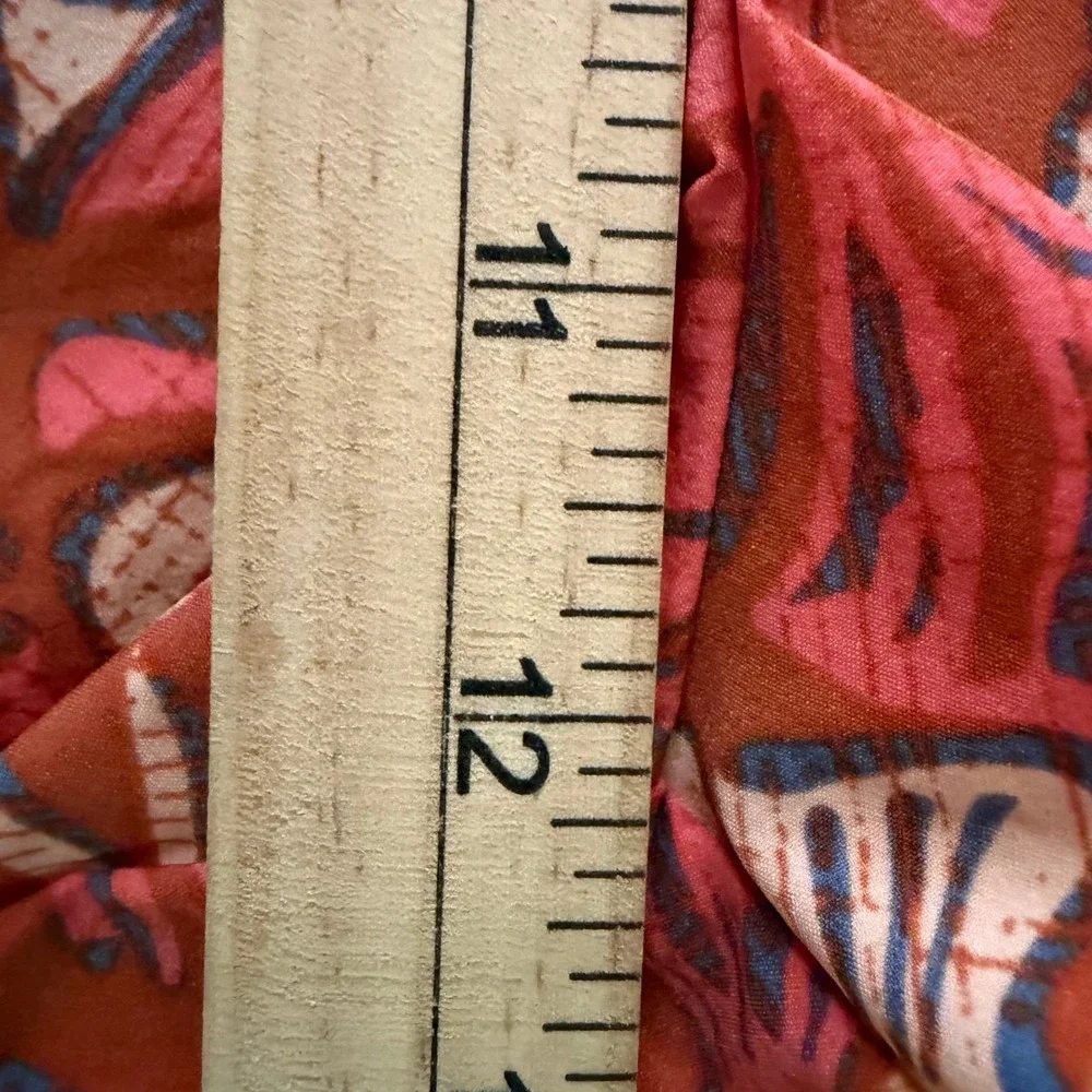 NWT Eddie Bauer Women's L Swim Board Shorts UPF‎ 50+ Tropical Leaf Print Rust